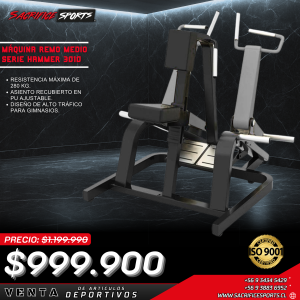 Máquina Remo Medio Serie Hammer 3010