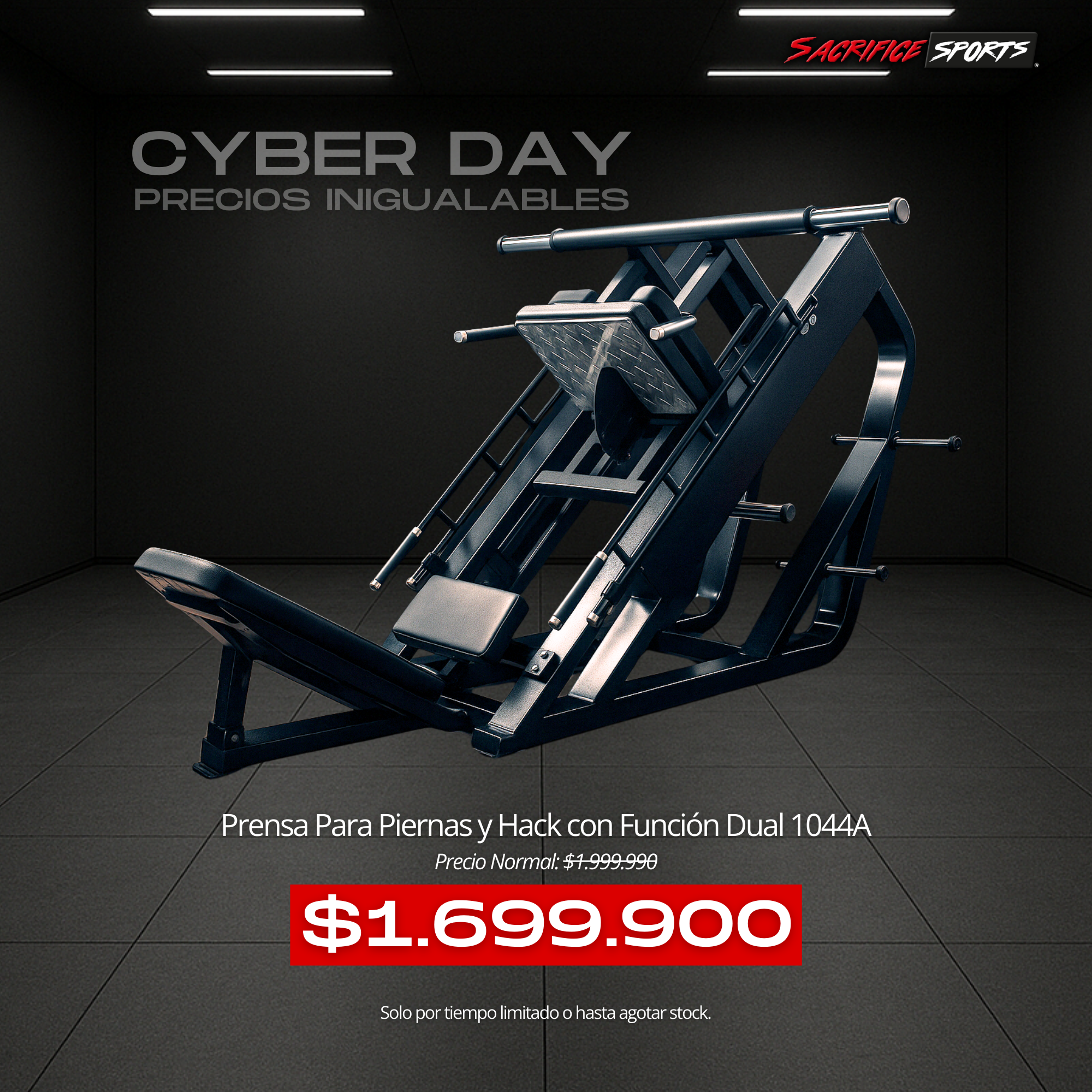 Prensa Para Piernas y Hack Dual Función 1044A