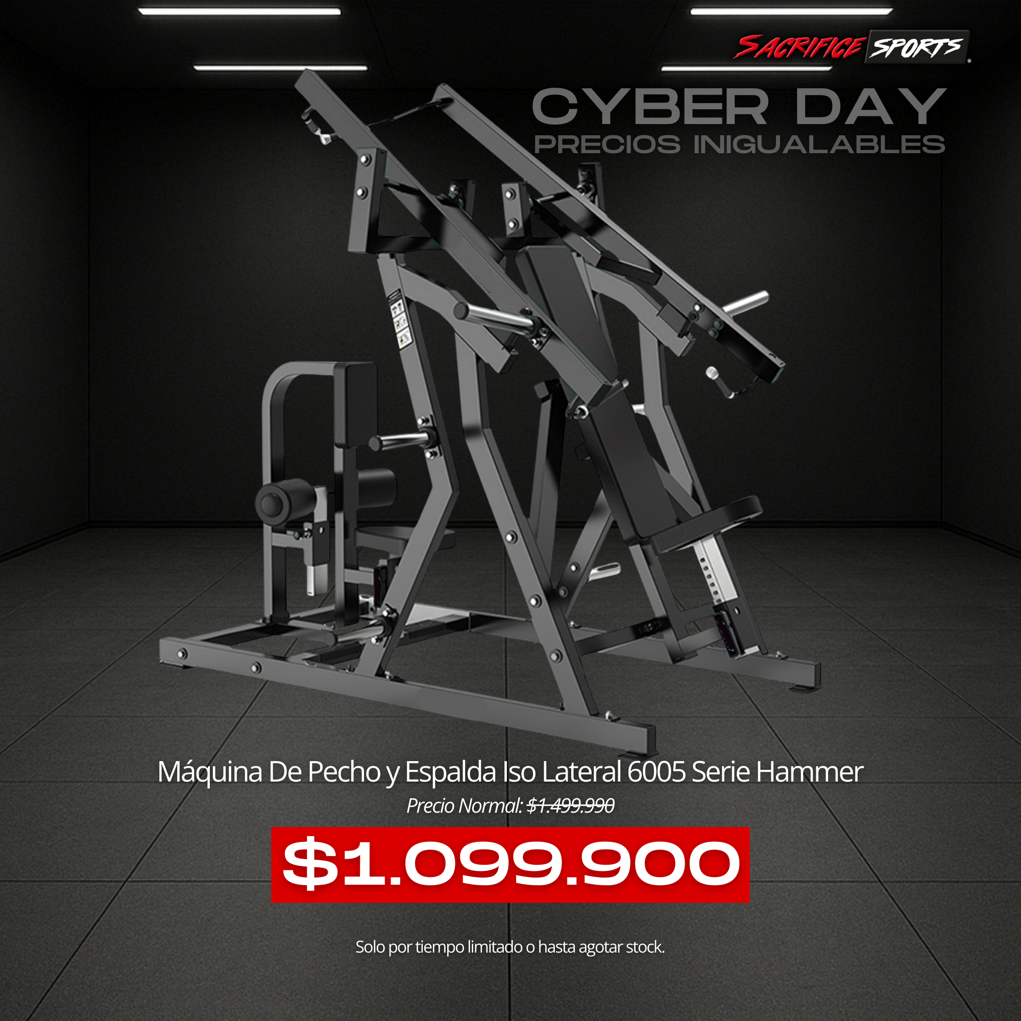 Máquina Iso-Lateral Remo Alto 6016