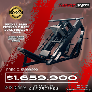 Prensa Para Piernas y Hack Dual Función 1044A