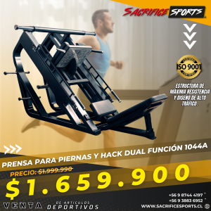 Prensa Para Piernas y Hack Dual Función 1044A