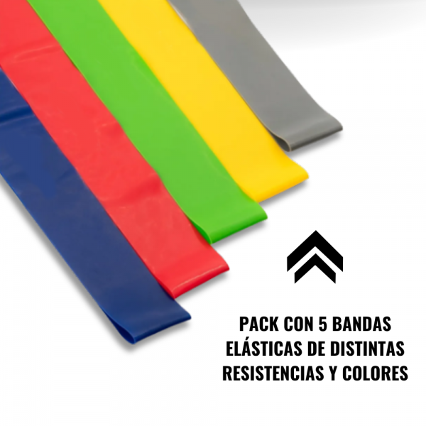Set 5 Bandas Elásticas De Resistencia - Imagen 2