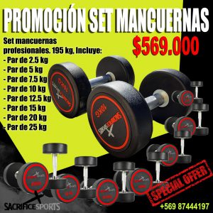 Mancuernas Profesionales Promoción 195 kg