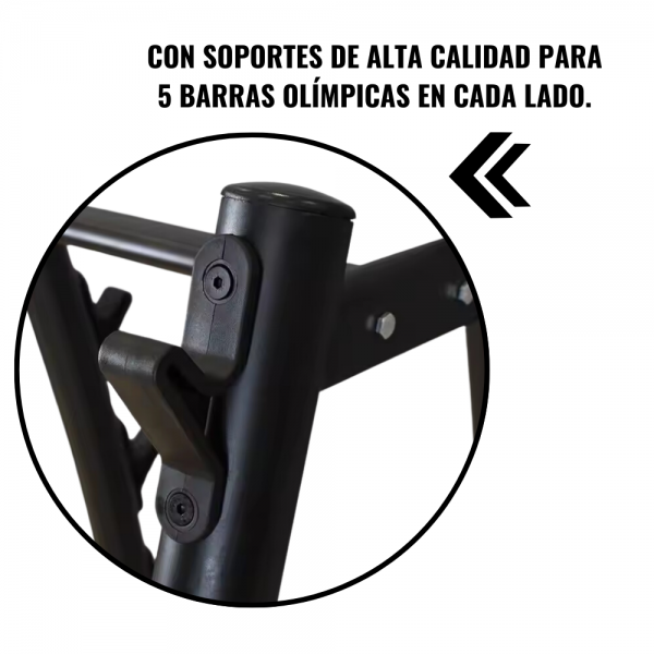 Rack de Barras Olímpicas 5 Niveles YLY18 - Imagen 4