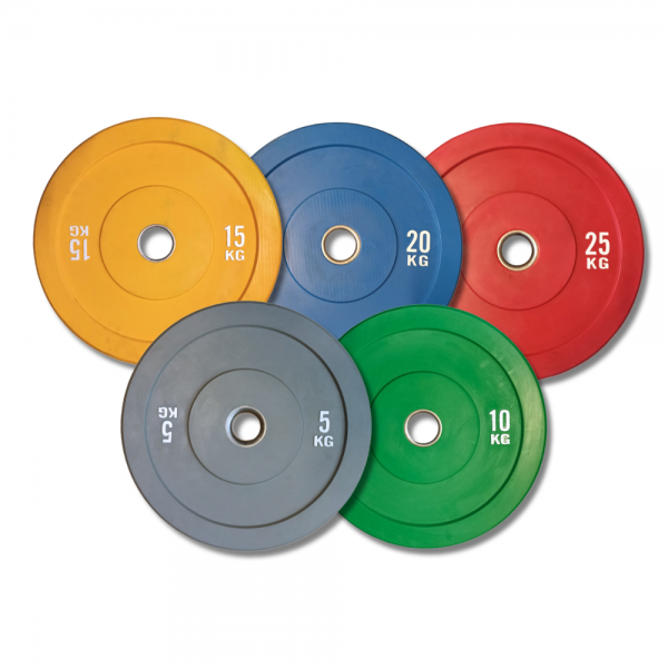 Par Discos Bumper 5 Kg Olímpicos Profesional - Imagen 3