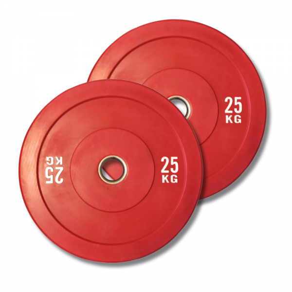 Par Discos Bumper 25 Kg Olímpicos Profesional