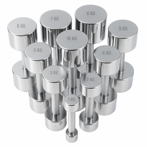 Mancuernas Metálicas Cromadas Variedad de Pesos