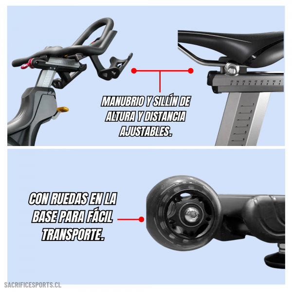Bicicleta Spinning Magnética Profesional D06 - Imagen 4