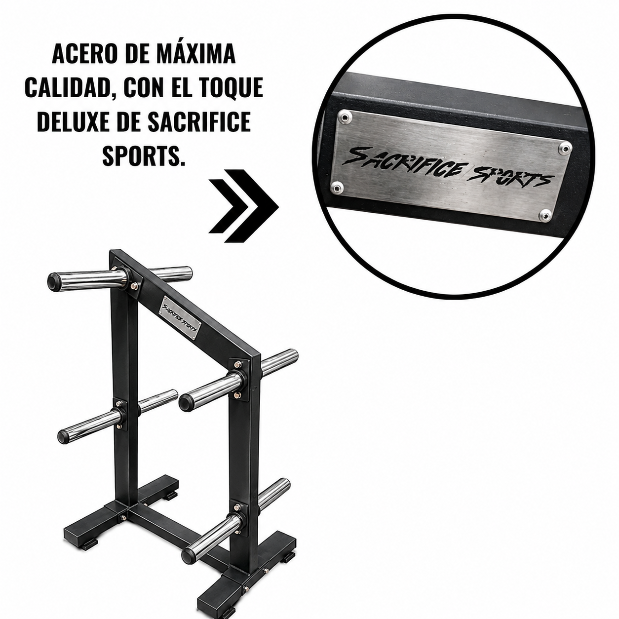 Rack De Discos Olímpicos Deluxe 6014 - Imagen 5