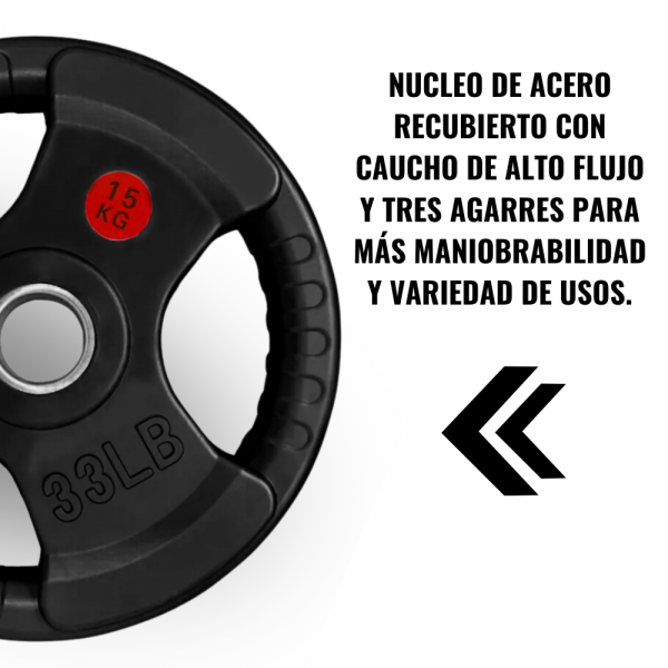 Par De Discos Olímpicos 022A Variedad de Kilos - Imagen 4