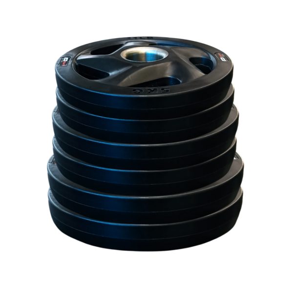 Pack Barra Olímpica + Discos De 100 kg + Collarines - Imagen 2