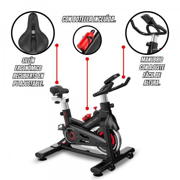 BICICLETA SPINNING ES-7905B - Imagen 4