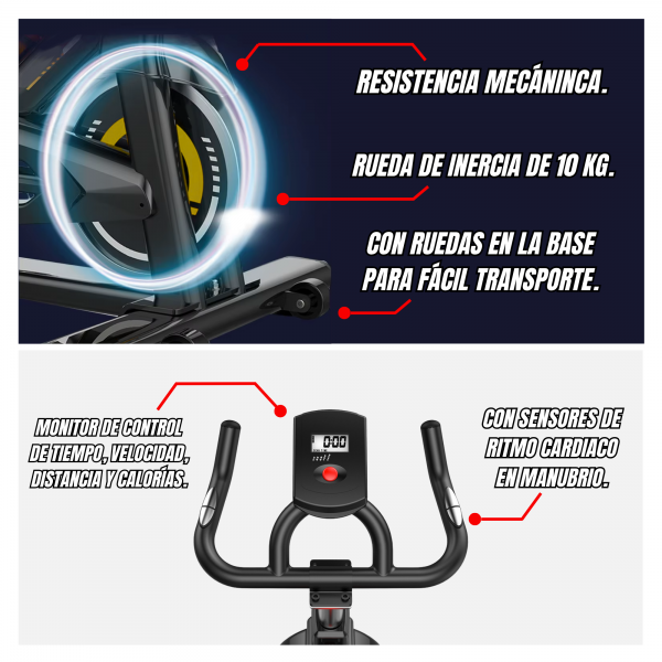 BICICLETA SPINNING ES-7905B - Imagen 5