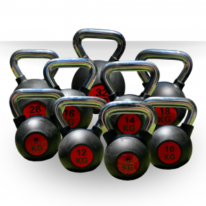 Pesas Rusas Kettlebell de Acero Recubiertas de Caucho
