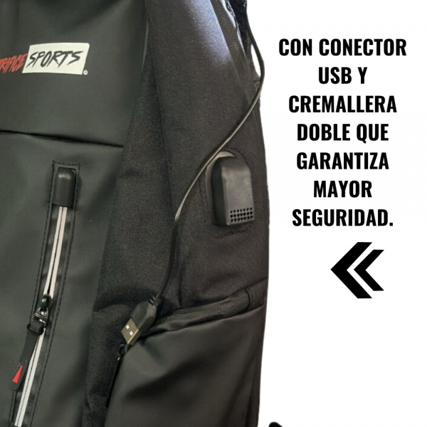 Mochila USB para Viajes y Notebooks - Imagen 3