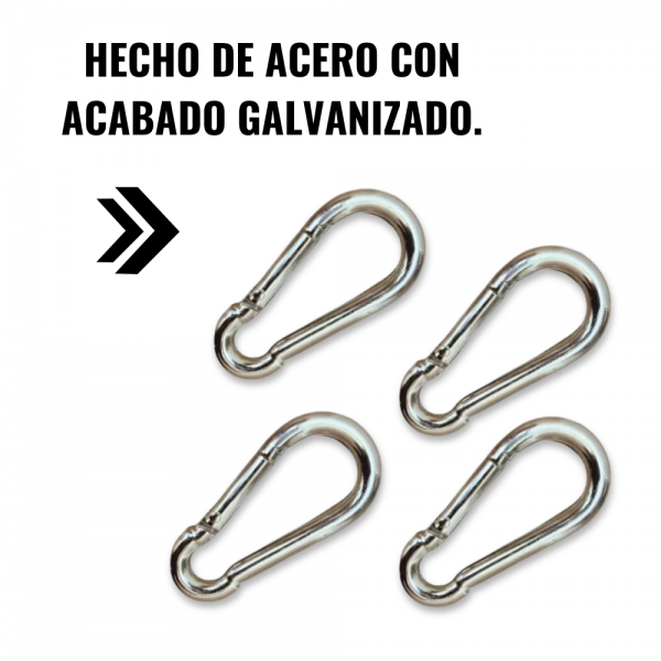 Mosquetón Galvanizado 7 x 3,5 cm - Imagen 3