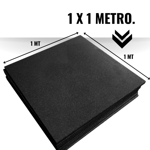 Piso De Caucho Gimnasio RF2 – 15mm – 1x1Mt - Imagen 4