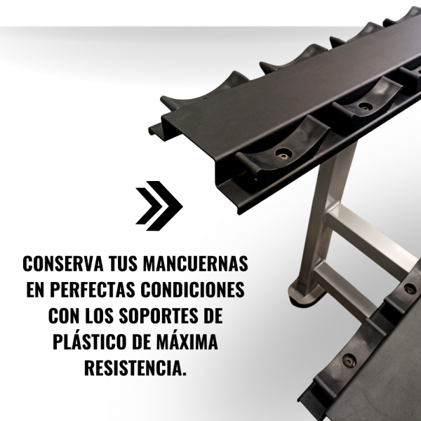 Rack Mancuernas 2 Niveles 10 Pares 6050 - Imagen 2