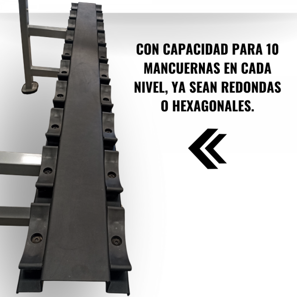 Rack Mancuernas 2 Niveles 10 Pares 6050 - Imagen 3