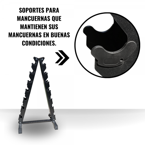 Rack para Mancuernas 7 Niveles YLY02 - Imagen 3