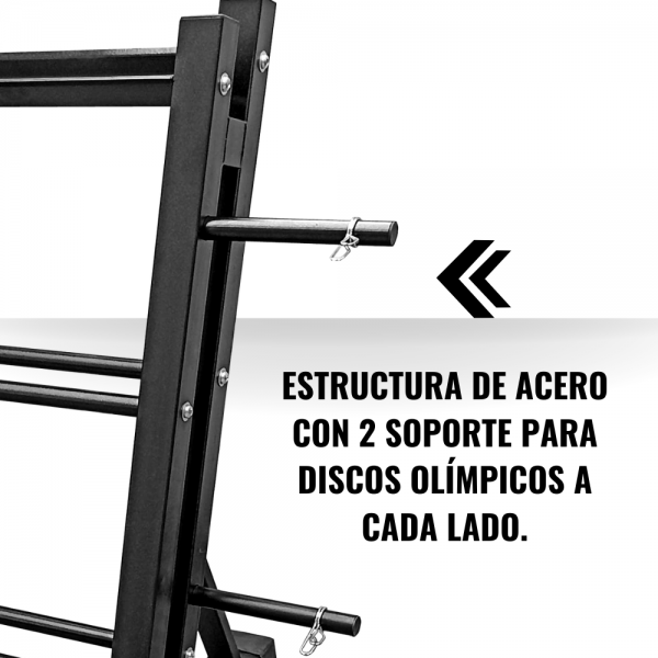 Rack para Mancuernas 3 Niveles con Apoyo para Barras YLY05 - Imagen 4