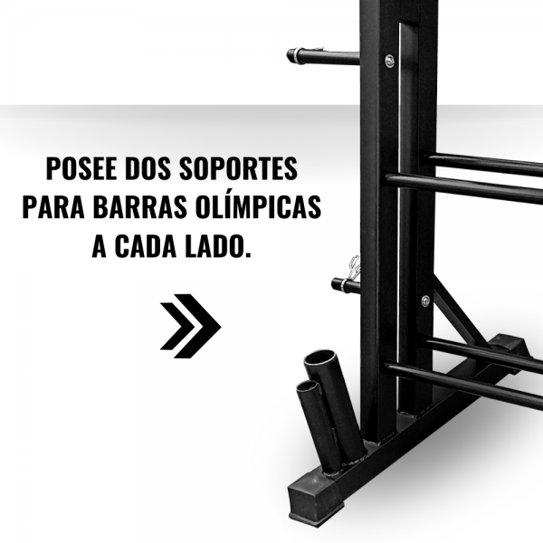 Rack para Mancuernas 3 Niveles con Apoyo para Barras YLY05 - Imagen 5
