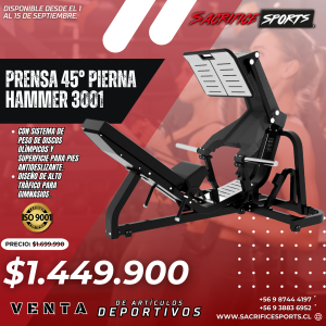 Prensa 45° Pierna Hammer 3001