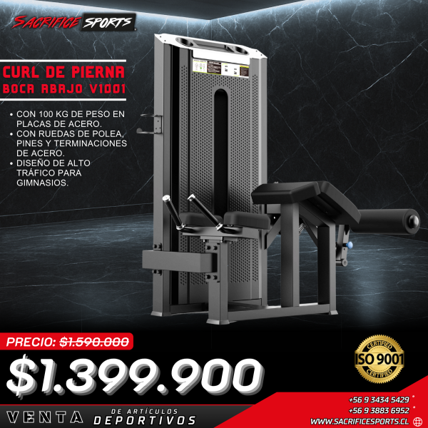 Curl de Pierna Boca Abajo V1001