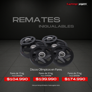 Discos Olímpicos Sacrifice Sports Variedad de Kilos