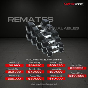 Par De Mancuernas Hexagonales 004 Variedad de Kilos