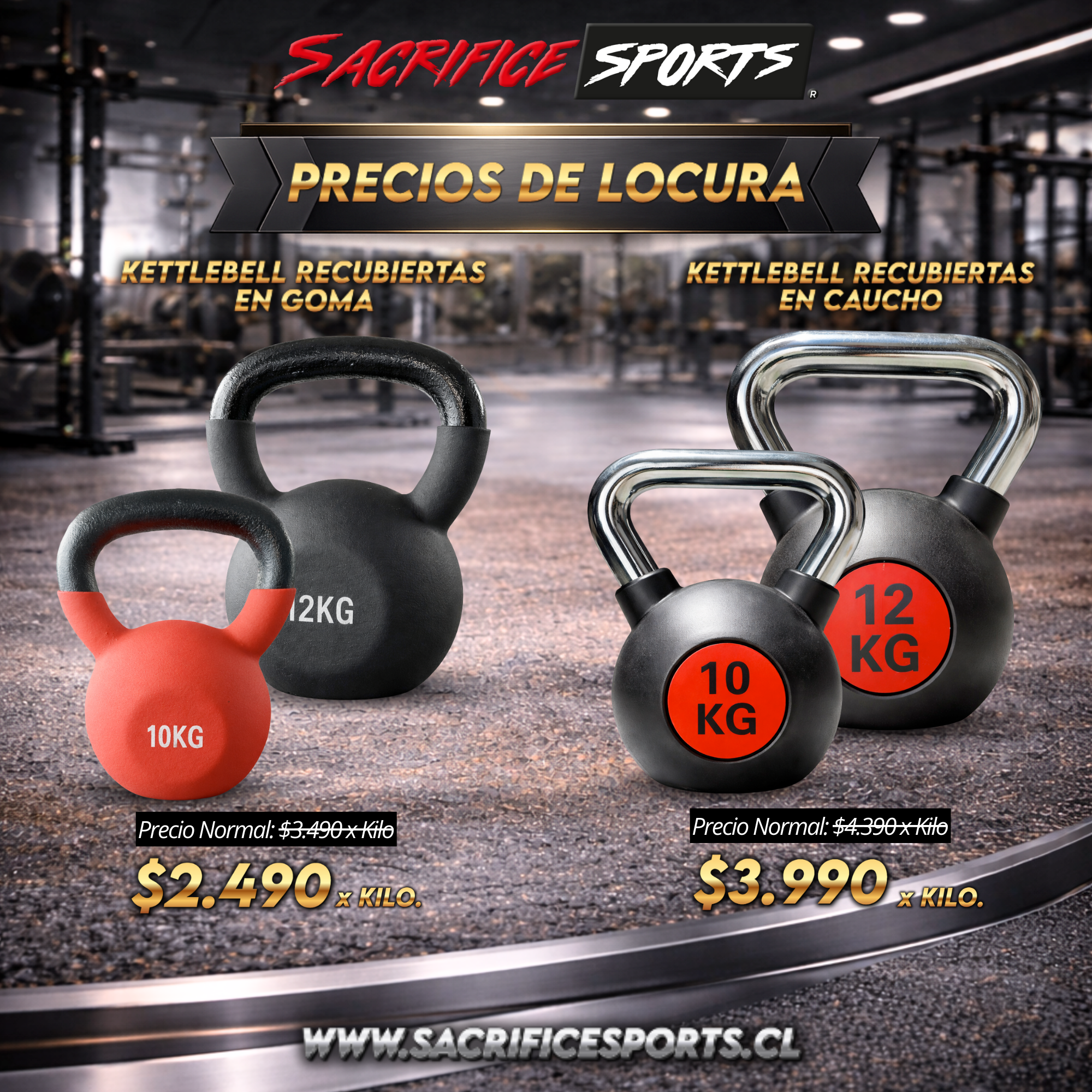 Precios de Locura Sacrifice Sports – Pesas Rusas Kettlebell