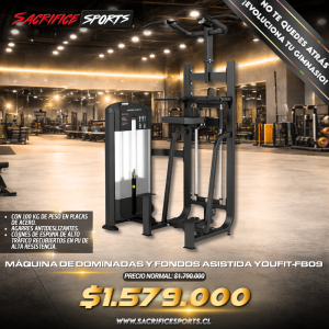 Máquina de Dominadas y Fondos Asistida Youfit-FB09