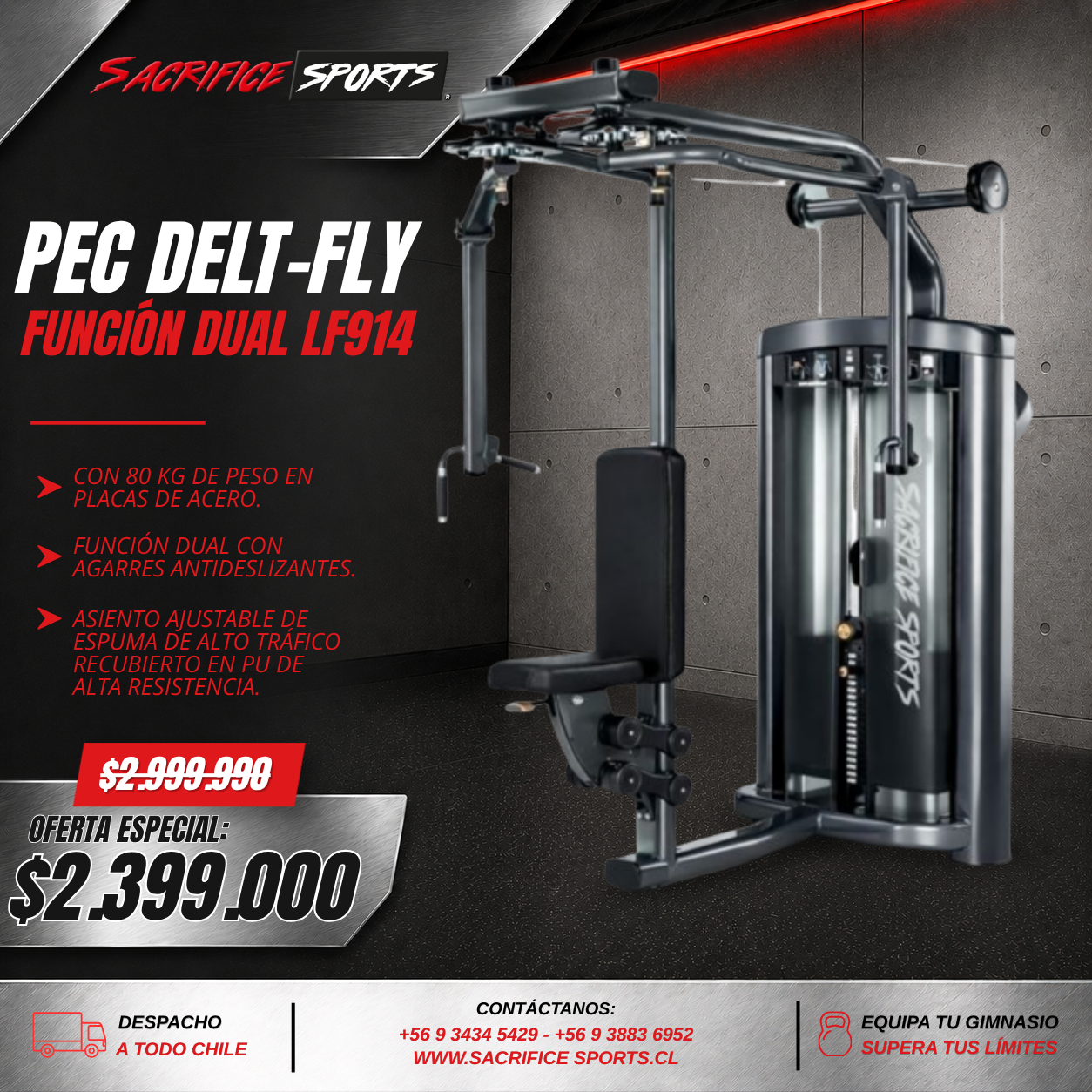 Pec Delt-Fly Función Dual LF914