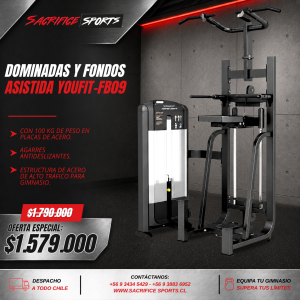 Máquina de Dominadas y Fondos Asistida Youfit-FB09