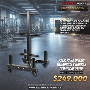 Rack para Discos Olimpicos con Sujetadores de Barras YLY56