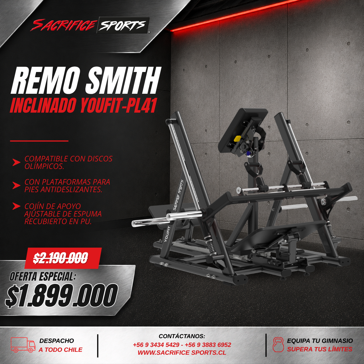 Remo Smith Inclinado Youfit-PL41